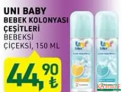 UNİ BABY BEBEK KOLONYASI 150 ML UNİ BABY BEBEK KOLONYASI 150 ML